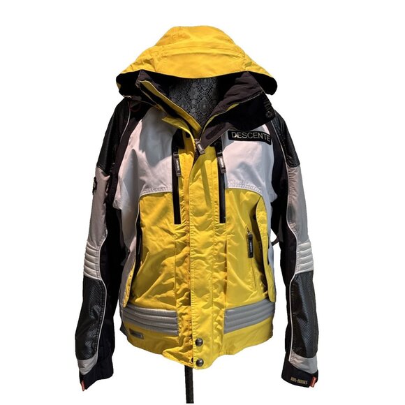 Descente Titan Thermo Ski Pro Jacket Ion Bodies Yellow black white Mens Small - Picture 1 of 16